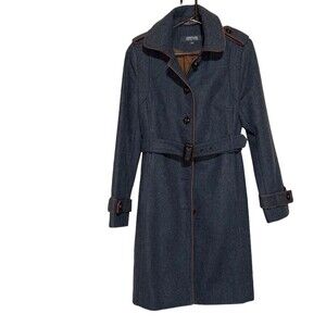 Kenneth Cole Reaction Wool Cashmere Blend Gray Brown Coat 8